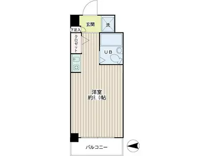 アールケービー24(ワンルーム/1階)の間取り写真