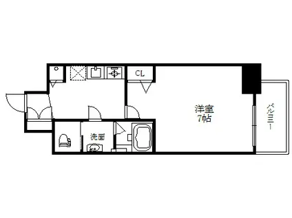 アスヴェル神戸ハーバーサイド(1K/9階)の間取り写真