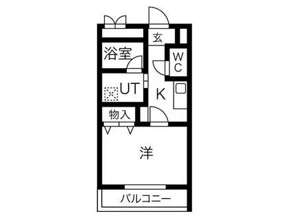 名鉄三河線 碧南中央駅 徒歩10分 3階建 築21年(1K/2階)の間取り写真