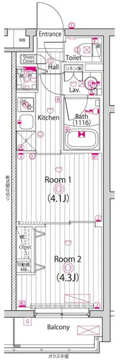 ガーラ・ヒルズ調布 3階階 間取り
