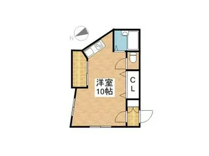 藤田ビル(ワンルーム/4階)の間取り写真