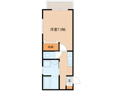 DOLF-K(1K/2階)の間取り写真