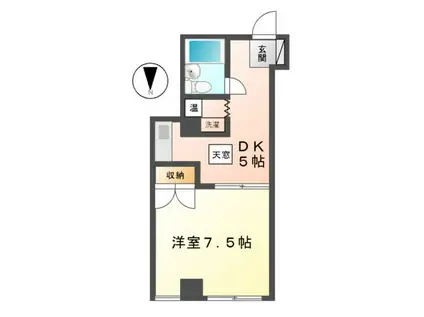 サンローラン泉(1DK/3階)の間取り写真