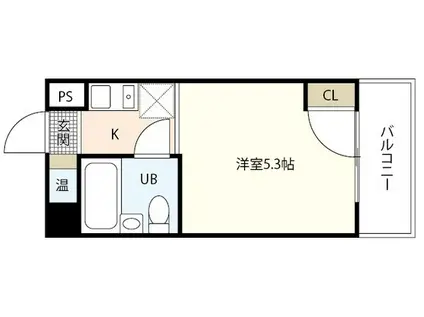 BAUHAUS広島駅前(ワンルーム/7階)の間取り写真