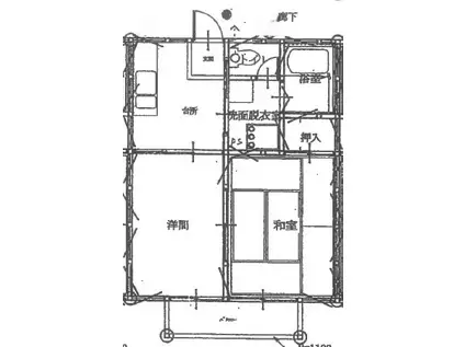 メゾン坂左右(2DK/1階)の間取り写真