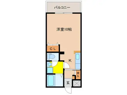 ツーエヌマンション(ワンルーム/2階)の間取り写真