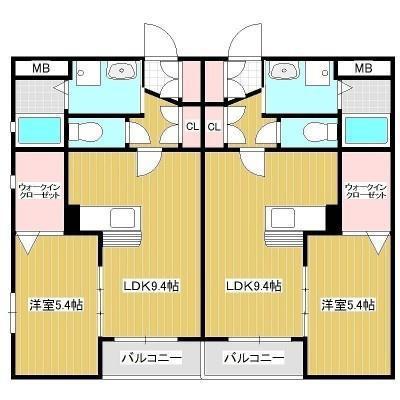 ウィズ下郡(1LDK/3階)の間取り写真