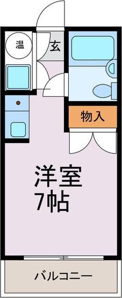 マンションK&K(ワンルーム/3階)の間取り写真