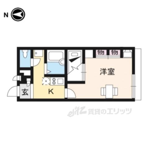 レオパレス法隆寺(1K/2階)の間取り写真