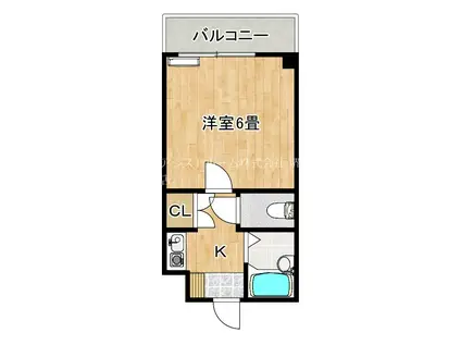 エクセレントもず(1K/3階)の間取り写真