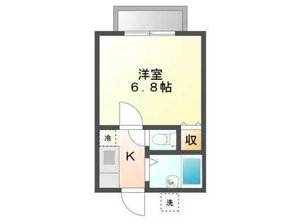 DWELL1(1K/1階)の間取り写真