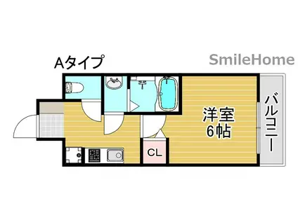 グランパシフィック長橋(1K/3階)の間取り写真
