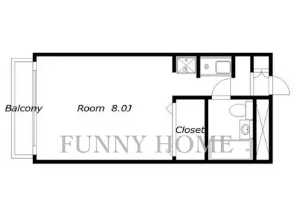 CASA・SOLE(ワンルーム/2階)の間取り写真