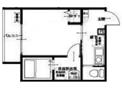 MELDIA竹ノ塚III(1K/2階)の間取り写真