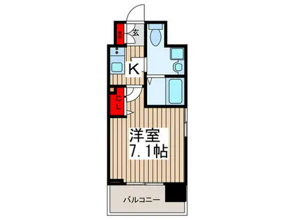 KDXレジデンス市川(1K/1階)の間取り写真