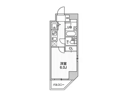 コンシェリア新橋(1K/7階)の間取り写真