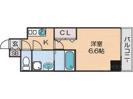 レイズプロダクト西住之江アダムユー(1K/8階)の間取り写真