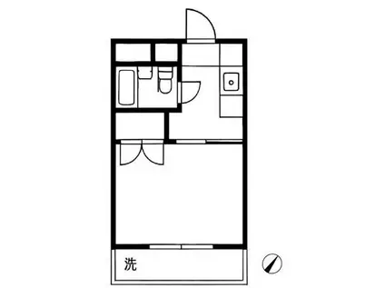 ハイタウン南馬込(1K/5階)の間取り写真