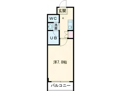 Mプラザ大住弐番館(1K/4階)の間取り写真