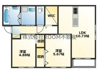 ＪＲ日豊本線 餅原駅 徒歩36分 3階建 築1年(2LDK/3階)の間取り写真
