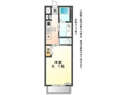 LA PROSPERITE(1K/2階)の間取り写真