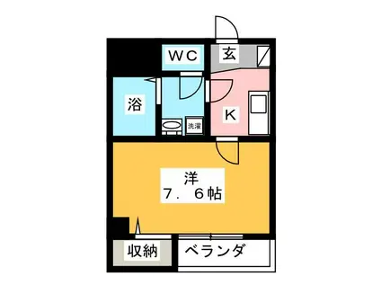 ヌーヴェルレジデンス(1K/5階)の間取り写真