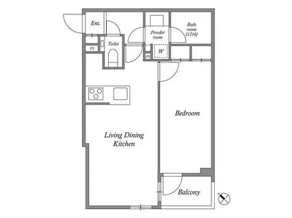 ACP RESIDENCE 新江古田(1LDK/2階)の間取り写真