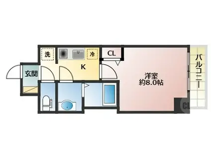 PHOENIX新大阪(1K/7階)の間取り写真