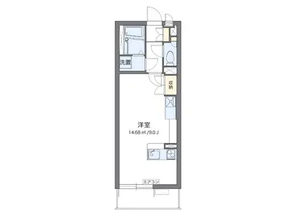 ミランダセレッソサード(ワンルーム/2階)の間取り写真