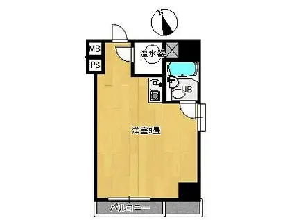 アルベルゴ上野(ワンルーム/12階)の間取り写真