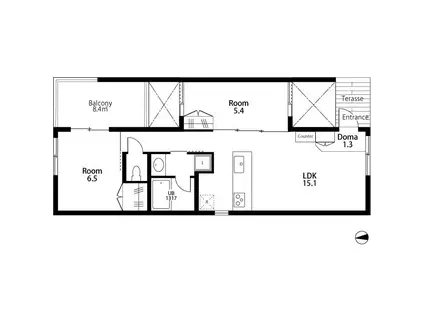 ROJI COURT MOTOKI(2LDK/3階)の間取り写真