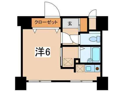 ラフィントール湘南(ワンルーム/3階)の間取り写真