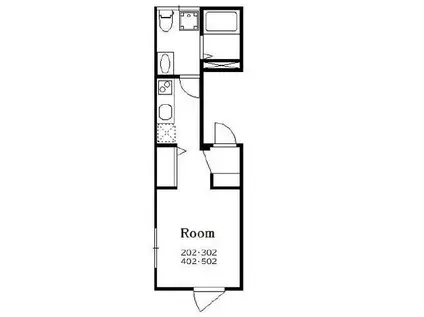 DECOR BLOCCO荻窪(1K/4階)の間取り写真