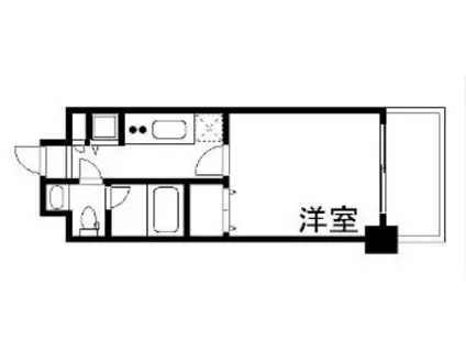 パレステュディオ御茶ノ水駿河台参番館(1K/2階)の間取り写真