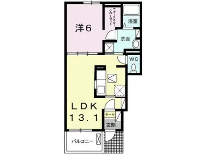 アクティ・グランビアII(1LDK/1階)の間取り写真