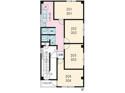 TCRE文京白山(ワンルーム/3階)の間取り写真