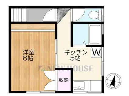 コーポ小松(1DK/2階)の間取り写真