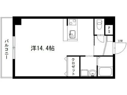 Nハイヒルズ(ワンルーム/3階)の間取り写真