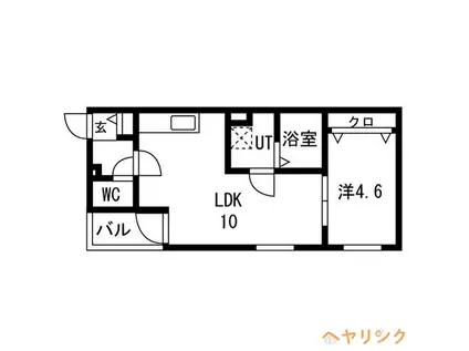 DEVELD本陣(1LDK/1階)の間取り写真