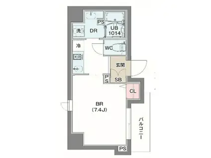 グランジット清澄(1K/6階)の間取り写真