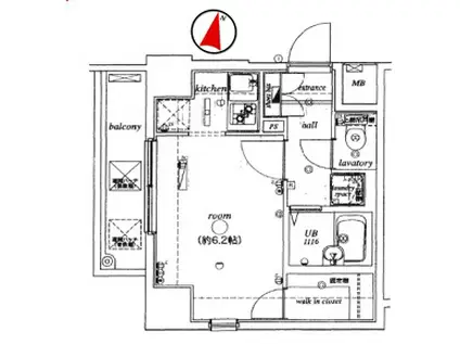 レピュア大塚(1K/7階)の間取り写真