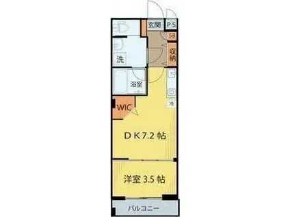 Mステイブル5番館(1DK/2階)の間取り写真