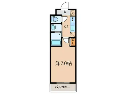 ROOST南武庫之荘(1K/4階)の間取り写真