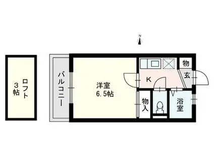 ヴィスティー大濠(1K/1階)の間取り写真