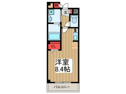 プロムナード(ワンルーム/3階)の間取り写真