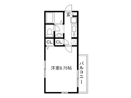 KOENJI URBAIN STUDIO(1K/1階)の間取り写真