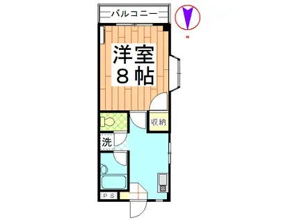 ハイツ菊地(1K/3階)の間取り写真