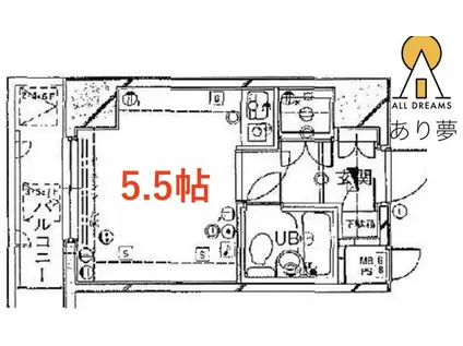 菱和パレス横浜壱番館(ワンルーム/6階)の間取り写真