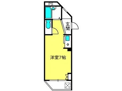 ラ・メゾン・アミピエ(ワンルーム/3階)の間取り写真