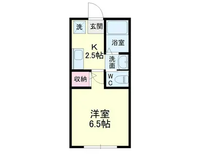 グラーヴェ幸(1K/2階)の間取り写真